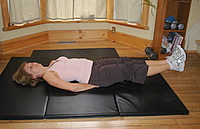 Straight leg-raise abs exercises.
