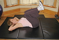 Bent leg-raise abs exercises.